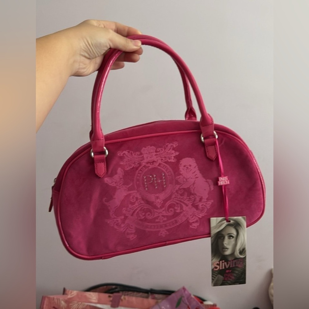 Paris Hilton Pink Bowler Bag: BRAND NEW